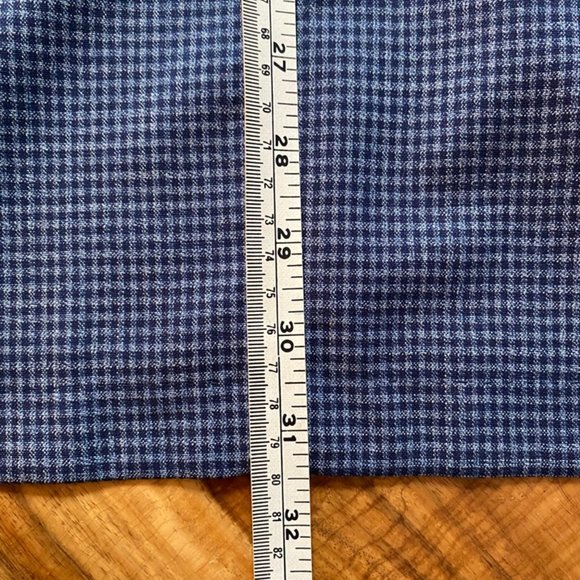 Blue Mini Check Wool Blazer [Venice Tailors] - Picture 8 of 8